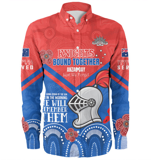 Newcastle Knights Anzac Custom Long Sleeve Shirt - Knights Bound Together Shirt