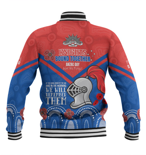 Newcastle Knights Anzac Custom Baseball Jacket - Knights Bound Together Jacket Newcastle Knights Anzac Custom Baseball Jacket - Knights Bound Together Jacket