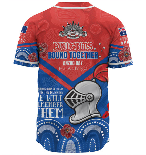 Newcastle Knights Anzac Custom Baseball Shirt - Knights Bound Together Shirt Newcastle Knights Anzac Custom Baseball Shirt - Knights Bound Together Shirt