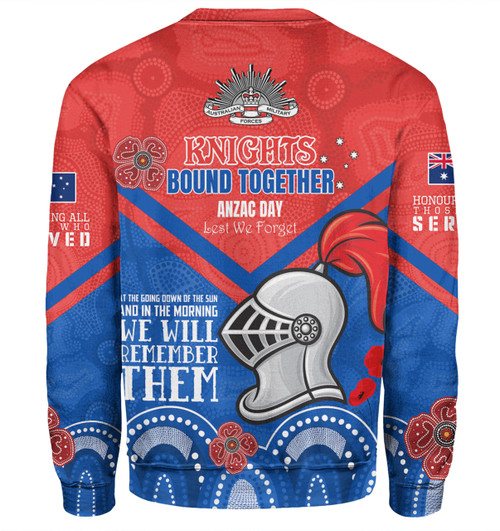 Newcastle Knights Anzac Custom Sweatshirt - Knights Bound Together Sweatshirt Newcastle Knights Anzac Custom Sweatshirt - Knights Bound Together Sweatshirt