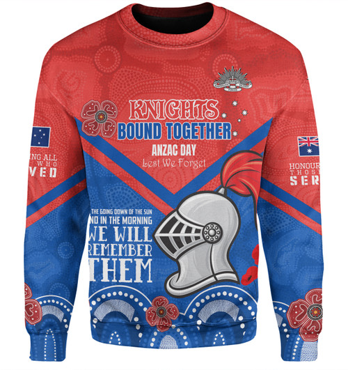 Newcastle Knights Anzac Custom Sweatshirt - Knights Bound Together Sweatshirt