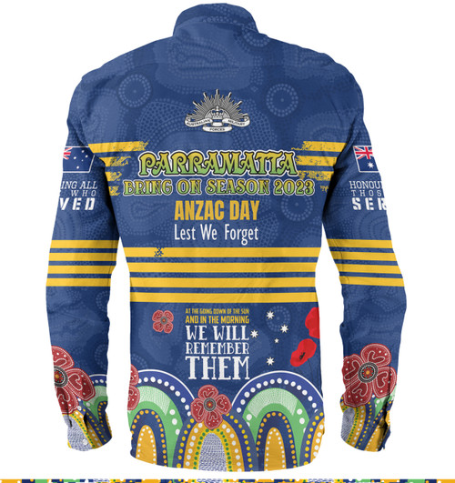 Parramatta Eels Anzac Custom Long Sleeve Shirt - Parramatta Eels Bring on 2023 Shirt Parramatta Eels Anzac Custom Long Sleeve Shirt - Parramatta Eels Bring on 2023 Shirt
