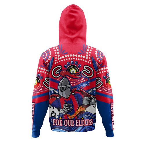 Newcastle Knights Naidoc Week Custom Hoodie - For Our Elders Home Jersey Hoodie Newcastle Knights Naidoc Week Custom Hoodie - For Our Elders Home Jersey Hoodie
