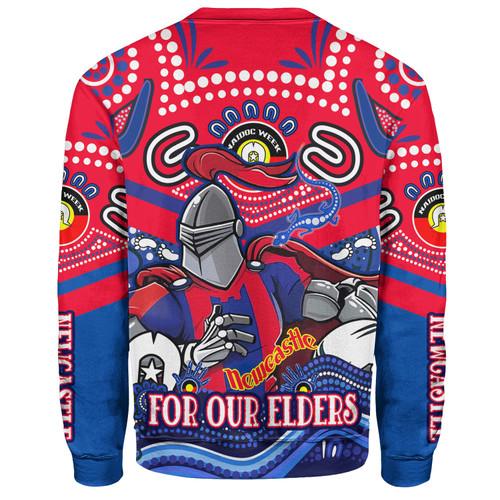 Newcastle Knights Naidoc Week Custom Sweatshirt - For Our Elders Home Jersey Sweatshirt Newcastle Knights Naidoc Week Custom Sweatshirt - For Our Elders Home Jersey Sweatshirt