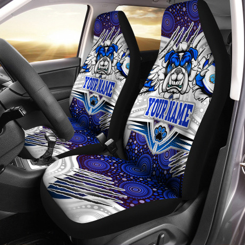 Australia City of Canterbury Bankstown Custom Car Seat Cover - Indigenous Super Doggies Scratch Style Australia City of Canterbury Bankstown Custom Car Seat Cover - Indigenous Super Doggies Scratch Style