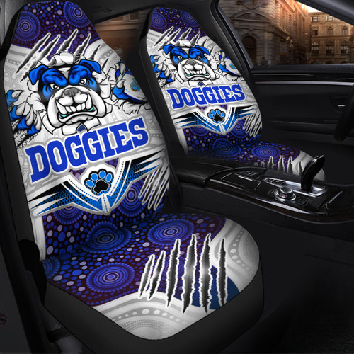 Australia City of Canterbury Bankstown Custom Car Seat Cover - Indigenous Super Doggies Scratch Style Australia City of Canterbury Bankstown Custom Car Seat Cover - Indigenous Super Doggies Scratch Style
