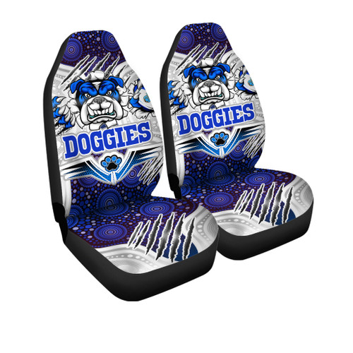 Australia City of Canterbury Bankstown Custom Car Seat Cover - Indigenous Super Doggies Scratch Style Australia City of Canterbury Bankstown Custom Car Seat Cover - Indigenous Super Doggies Scratch Style