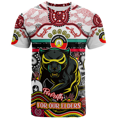 Penrith Panthers Naidoc Week Custom T-shirt - For Our Elders Home Jersey T-shirt