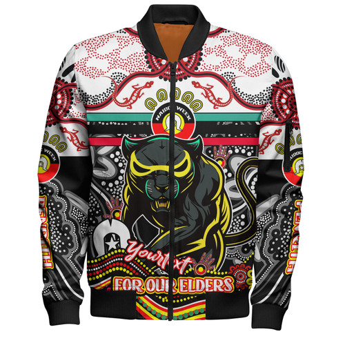 Penrith Panthers Naidoc Week Custom Bomber Jacket - For Our Elders Home Jersey Bomber Jacket Penrith Panthers Naidoc Week Custom Bomber Jacket - For Our Elders Home Jersey Bomber Jacket
