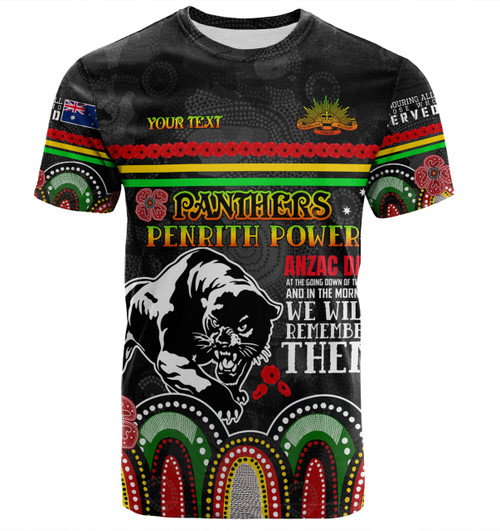 Penrith Panthers Anzac Custom T-shirt - Penrith Panthers Power T-shirt Penrith Panthers Anzac Custom T-shirt - Penrith Panthers Power T-shirt
