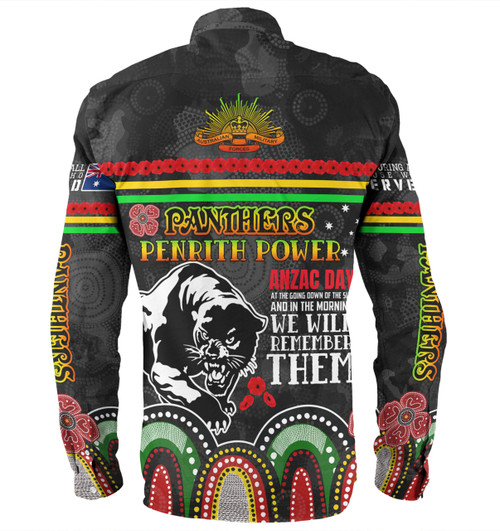 Penrith Panthers Anzac Custom Long Sleeve Shirt - Penrith Panthers Power Shirt Penrith Panthers Anzac Custom Long Sleeve Shirt - Penrith Panthers Power Shirt