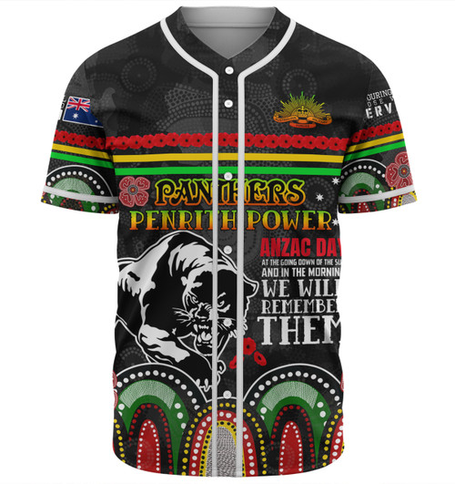 Penrith Panthers Anzac Custom Baseball Shirt - Penrith Panthers Power Shirt