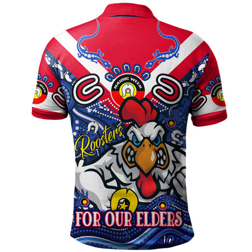 Sydney Roosters Naidoc Week Custom Polo Shirt - For Our Elders Home Jersey Polo Shirt Sydney Roosters Naidoc Week Custom Polo Shirt - For Our Elders Home Jersey Polo Shirt