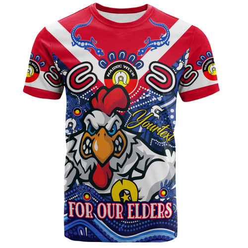 Sydney Roosters Naidoc Week Custom T-Shirt - For Our Elders Home Jersey T-Shirt Sydney Roosters Naidoc Week Custom T-Shirt - For Our Elders Home Jersey T-Shirt