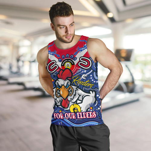Sydney Roosters Naidoc Week Custom Men Tank Top - For Our Elders Home Jersey Tank Top Sydney Roosters Naidoc Week Custom Men Tank Top - For Our Elders Home Jersey Tank Top