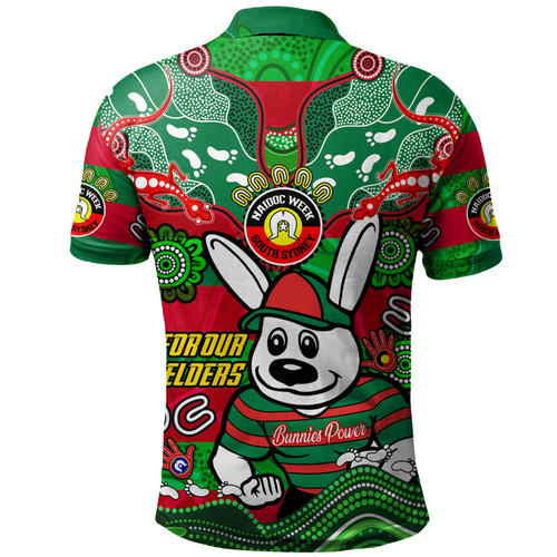 South Sydney Rabbitohs Custom Polo Shirt - For Our Elders Home Jersey Polo Shirt South Sydney Rabbitohs Custom Polo Shirt - For Our Elders Home Jersey Polo Shirt