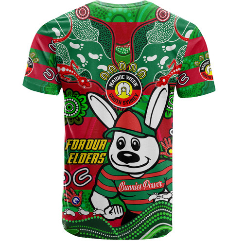 South Sydney Rabbitohs Custom T-shirt - For Our Elders Home Jersey T-shirt South Sydney Rabbitohs Custom T-shirt - For Our Elders Home Jersey T-shirt
