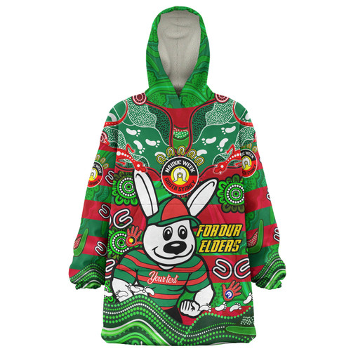South Sydney Rabbitohs Custom Snug Hoodie - For Our Elders Home Jersey