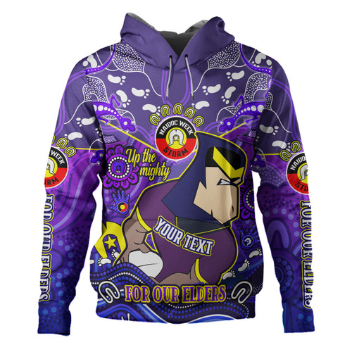 Melbourne Storm Naidoc Week Custom Hoodie - For Our Elders Home Jersey Hoodie Melbourne Storm Naidoc Week Custom Hoodie - For Our Elders Home Jersey Hoodie