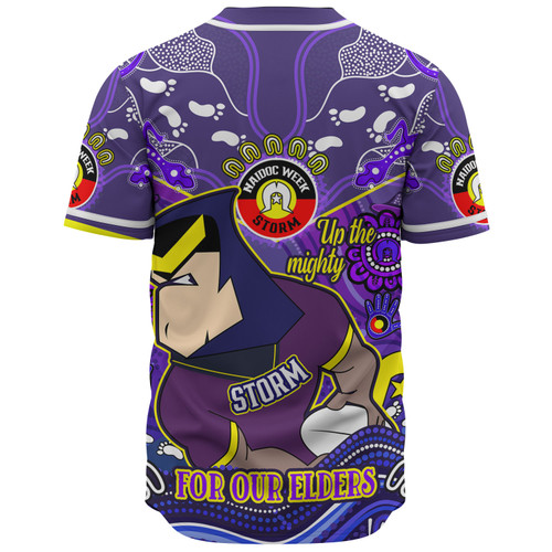 Melbourne Storm Naidoc Week Custom Baseball Shirt - For Our Elders Home Jersey Shirt