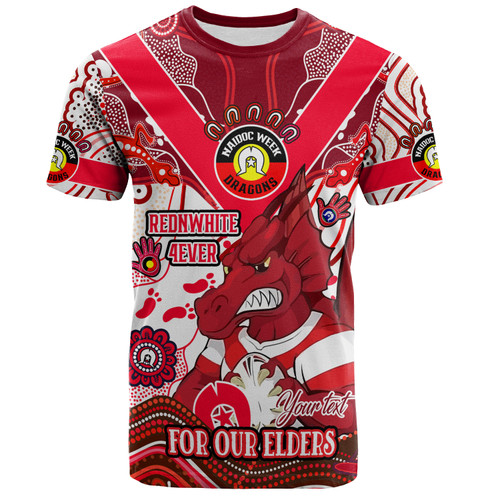 St. George Illawarra Dragons Naidoc Week Custom T-shirt - For Our Elders Home Jersey T-shirt St. George Illawarra Dragons Naidoc Week Custom T-shirt - For Our Elders Home Jersey T-shirt