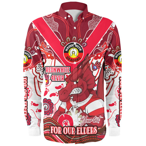 St. George Illawarra Dragons Naidoc Week Custom Long Sleeve Shirt - For Our Elders Home Jersey Shirt St. George Illawarra Dragons Naidoc Week Custom Long Sleeve Shirt - For Our Elders Home Jersey Shirt