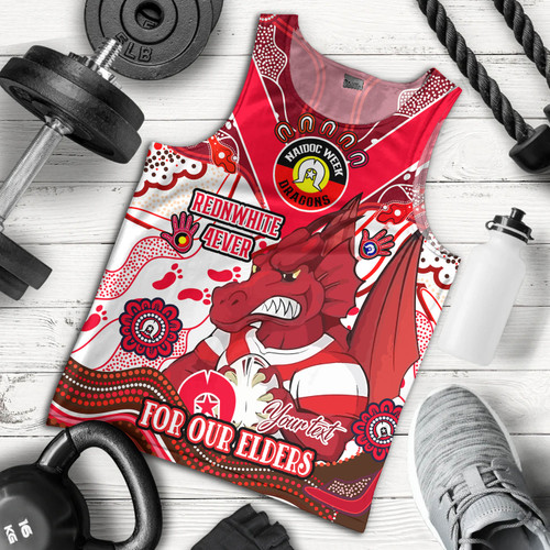 St. George Illawarra Dragons Naidoc Week Custom Men Tank Top - For Our Elders Home Jersey Tank Top