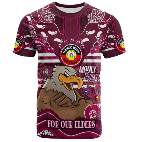 Manly Warringah Sea Eagles Custom T-shirt - For Our Elders Home Jersey T-shirt
