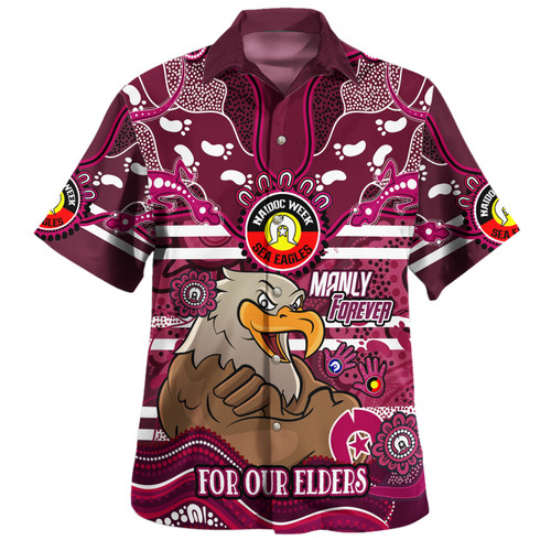 Manly Warringah Sea Eagles Custom Hawaiian Shirt - For Our Elders Home Jersey Shirt