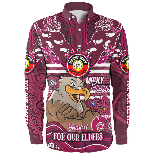 Manly Warringah Sea Eagles Custom Long Sleeve Shirt - For Our Elders Home Jersey Shirt Manly Warringah Sea Eagles Custom Long Sleeve Shirt - For Our Elders Home Jersey Shirt