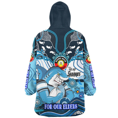 Cronulla-Sutherland Sharks Naidoc Week Custom Snug Hoodie - For Our Elders Home Jersey