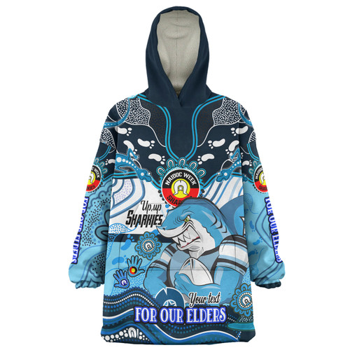 Cronulla-Sutherland Sharks Naidoc Week Custom Snug Hoodie - For Our Elders Home Jersey