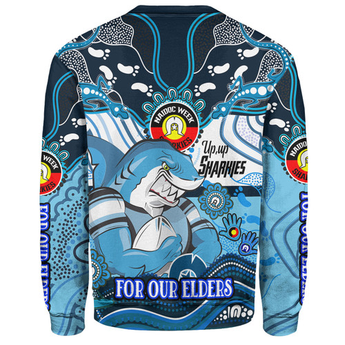 Cronulla-Sutherland Sharks Naidoc Week Custom Sweatshirt - For Our Elders Home Jersey Sweatshirt Cronulla-Sutherland Sharks Naidoc Week Custom Sweatshirt - For Our Elders Home Jersey Sweatshirt