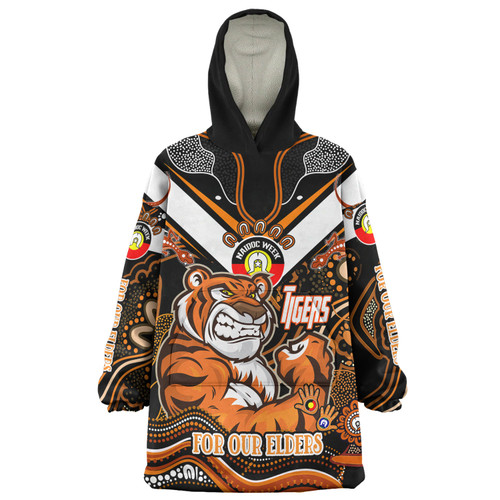 Wests Tigers Naidoc Week Custom Snug Hoodie - For Our Elders Home Jersey