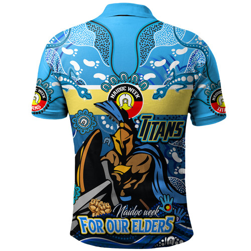 Gold Coast Titans Naidoc Week Custom Polo Shirt - For Our Elders Home Jersey Polo Shirt Gold Coast Titans Naidoc Week Custom Polo Shirt - For Our Elders Home Jersey Polo Shirt