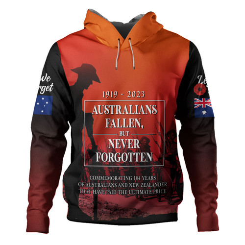 Australia Anzac Day Custom Hoodie - Lest We For Get Anzac Quotes Hoodie Australia Anzac Day Custom Hoodie - Lest We For Get Anzac Quotes Hoodie