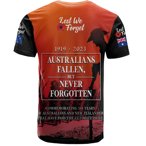 Australia Anzac Day Custom T-shirt - Lest We For Get Anzac Quotes T-shirt Australia Anzac Day Custom T-shirt - Lest We For Get Anzac Quotes T-shirt