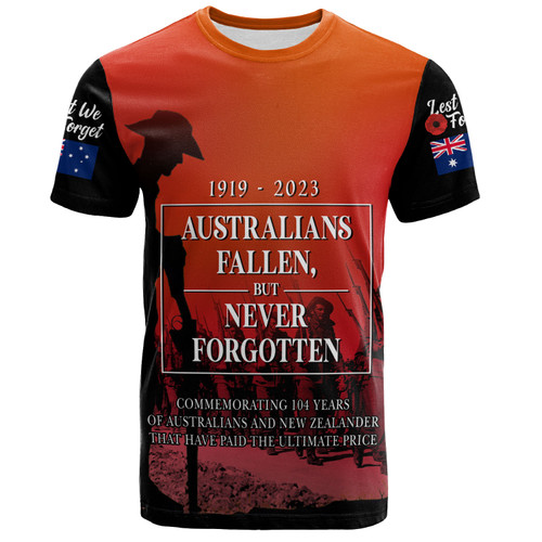 Australia Anzac Day Custom T-shirt - Lest We For Get Anzac Quotes T-shirt Australia Anzac Day Custom T-shirt - Lest We For Get Anzac Quotes T-shirt