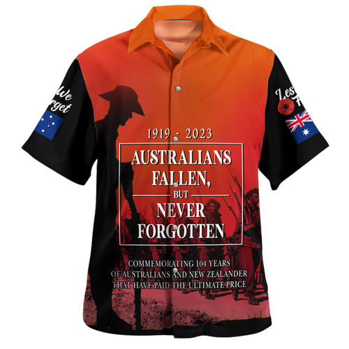 Australia Anzac Day Custom Hawaiian Shirt - Lest We For Get Anzac Quotes Shirt Australia Anzac Day Custom Hawaiian Shirt - Lest We For Get Anzac Quotes Shirt