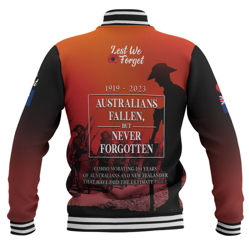 Australia Anzac Day Custom Baseball Jacket - Lest We For Get Anzac Quotes Jacket Australia Anzac Day Custom Baseball Jacket - Lest We For Get Anzac Quotes Jacket