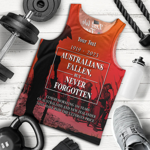 Australia Anzac Day Custom Men Tank Top - Lest We For Get Anzac Quotes Tank Top