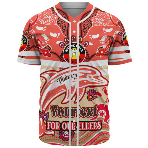 Redcliffe Dolphins Naidoc Week Custom Baseball Shirt - For Our Elders Home Jersey Shirt Redcliffe Dolphins Naidoc Week Custom Baseball Shirt - For Our Elders Home Jersey Shirt