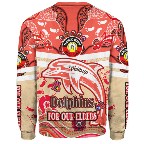 Redcliffe Dolphins Naidoc Week Custom Sweatshirt - For Our Elders Home Jersey Sweatshirt Redcliffe Dolphins Naidoc Week Custom Sweatshirt - For Our Elders Home Jersey Sweatshirt