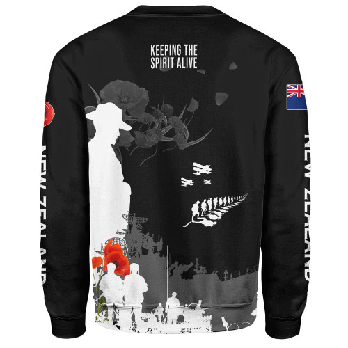 New Zealand Anzac Day Sweatshirt - Keeping The Spirit Alive New Zealand Anzac Day Sweatshirt - Keeping The Spirit Alive