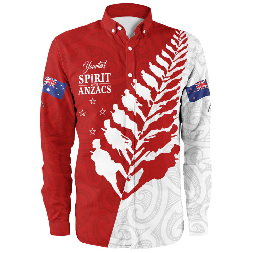 Australia New Zealand Anzac Day Custom Long Sleeve Shirt - Spirit Of The Anzacs Shirt