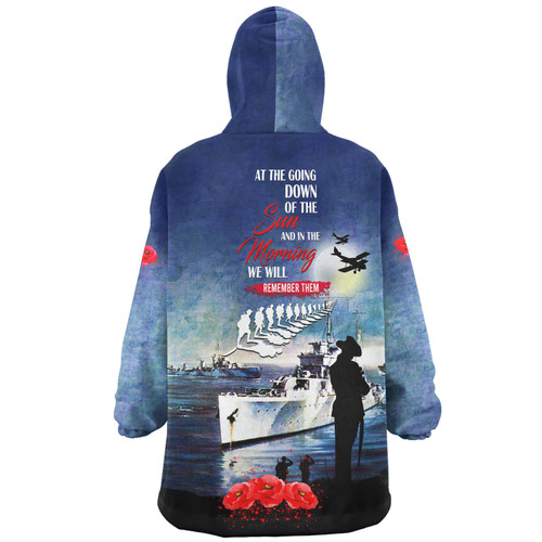 Australia Anzac Day Snug Hoodie - At The Going Down Of The Sun