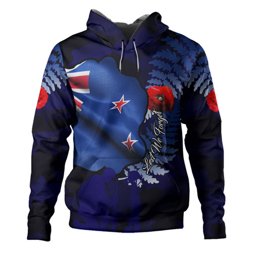Australia Anzac Day Custom Hoodie - Lest We Forget Poppy Flag Hoodie