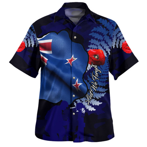 Australia Anzac Day Custom Hawaiian Shirt - Lest We Forget Poppy Flag Shirt