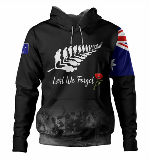 Australia Anzac Day Custom Hoodie - Stand For The Flag Kneel For The Fallen Hoodie
