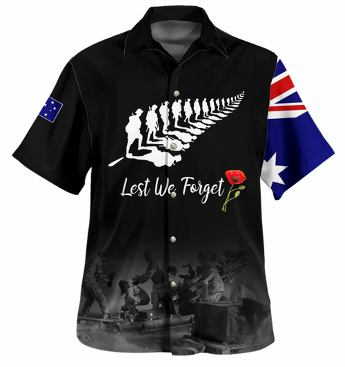 Australia Anzac Day Custom Hawaiian Shirt - Stand For The Flag Kneel For The Fallen Shirt